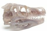 Carved, Banded Fluorite Dinosaur Skull #218476-6
